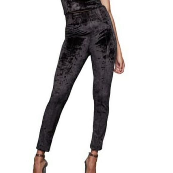 Good American The Crushed Velvet Boss Pants - Picture 1 of 2